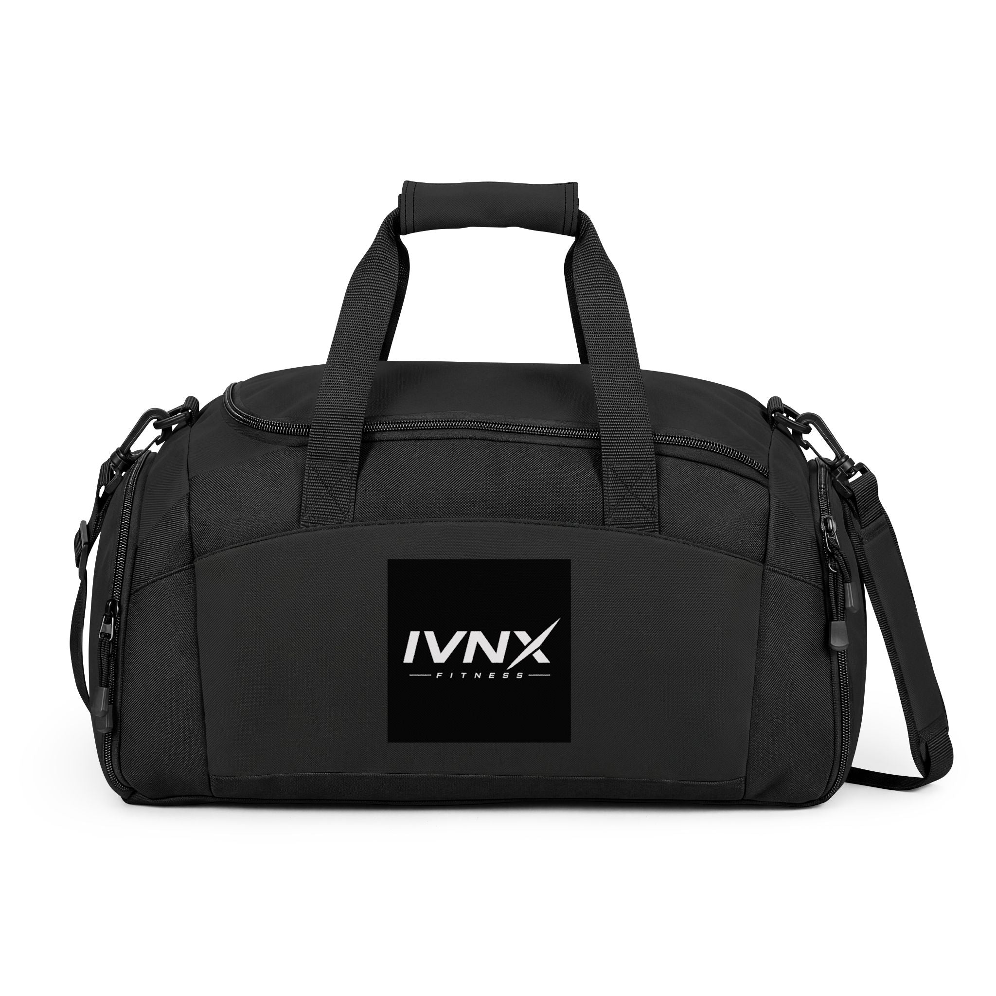 IVNX Black Duffle Gym Bag — Durable Travel & Workout Sports Bag