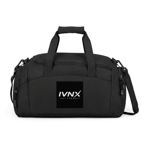 IVNX Black Duffle Gym Bag — Durable Travel & Workout Sports Bag